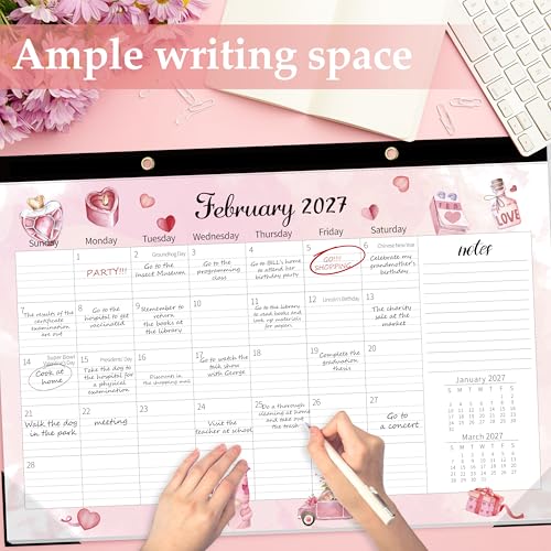 Image of GuassLee Large Desk Calendar 2026-2027, 19 Months, 20 inch x 30 inch