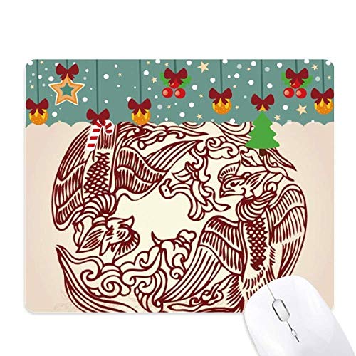 Tapis de souris Noël caoutchouc phénix tapis de bureau antidérapant festif