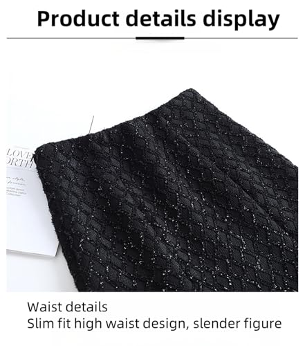 Women's Mesh Splicing Lace High Waist Bodycon Fishtail Half Skirt Sparkle Long Midi Hip-Covering Midi4