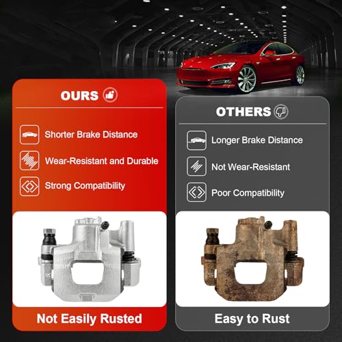 Image of cciyu Rear Right Disc Brake Caliper Assembly with Bracket For Lexus For ES300 V6 3.0L 2000-2001, For Toyota For Camry V6 3.0L 2000-2001 Replace# 19B2610 Rear Passenger Side
