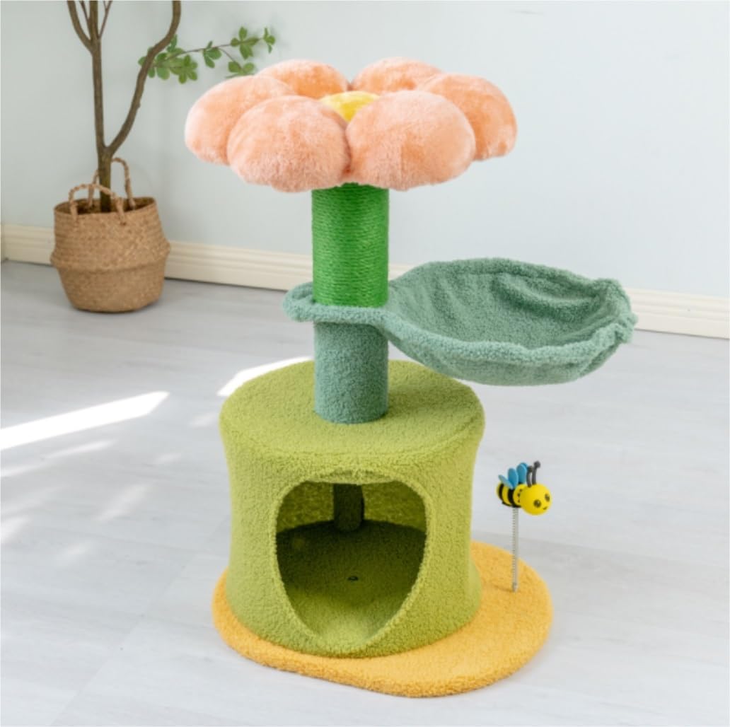 Albero Gatti Tiragraffi Grande per Gatti da Interno Torre per Alta con in Sisal E Cuscinetti in Peluche Imbottito Mobili