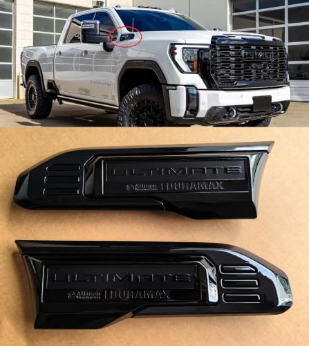 Image of 2pack OEM 2024+ Ultimate Duramax Diesel Vent Emblem Replacement for Sierra 2500HD 3500HD 87827042 (Gloss Black)