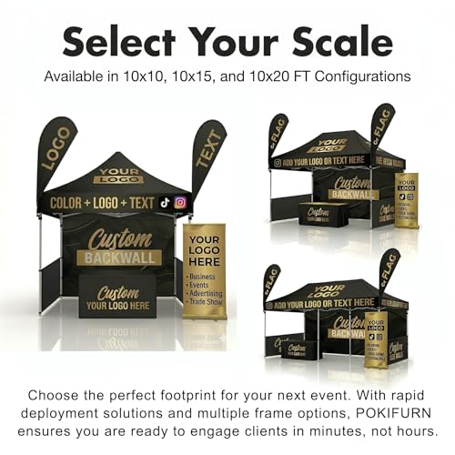POKIFURN Custom Canopy Tent 10x10