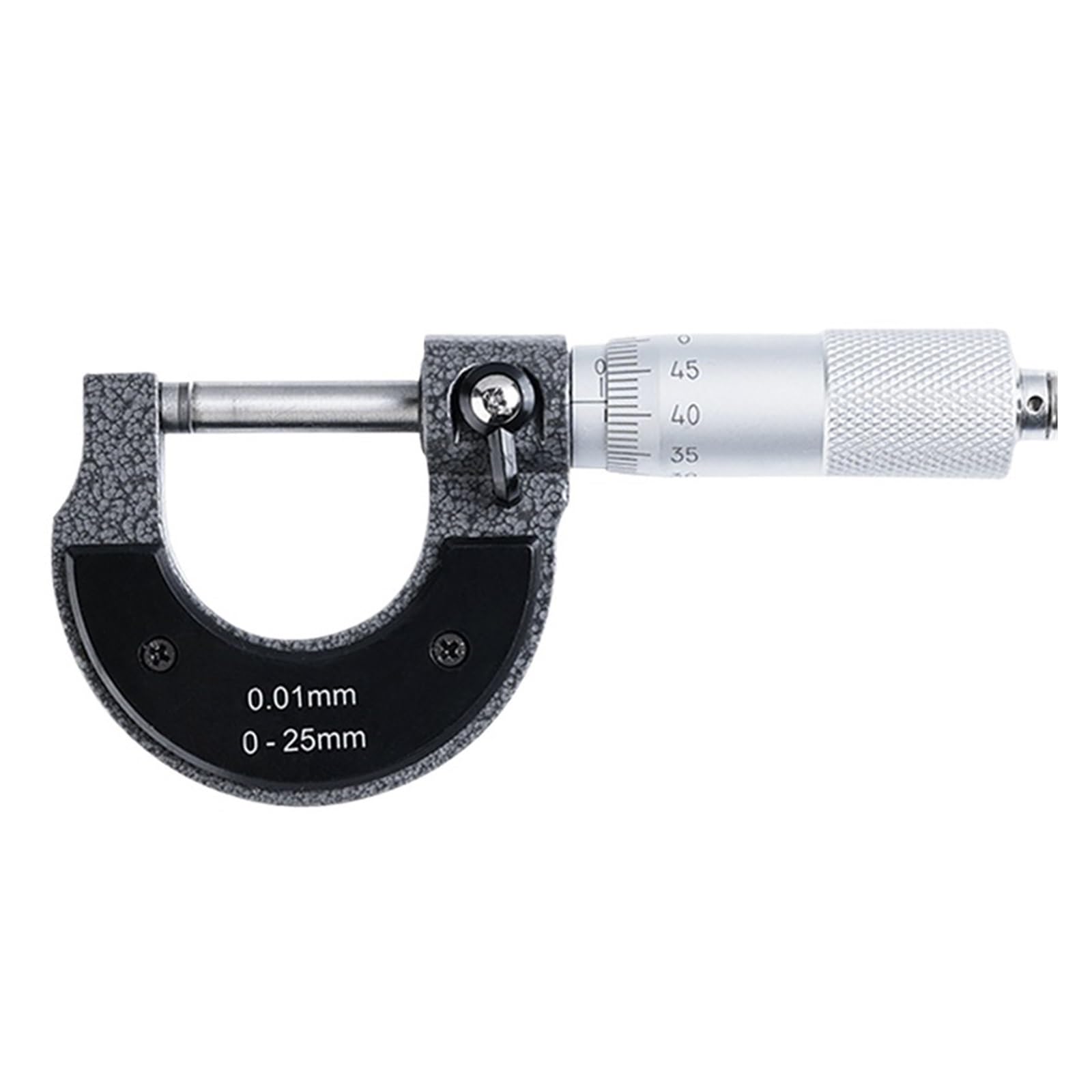 Micrómetro de precisión for diámetro exterior de 0-25 mm, 25-50 mm, 50-75 mm, 75-100 mm, herramienta de medición de calibre métrico de diámetro exterior de 0,001 mm(0-25mm)