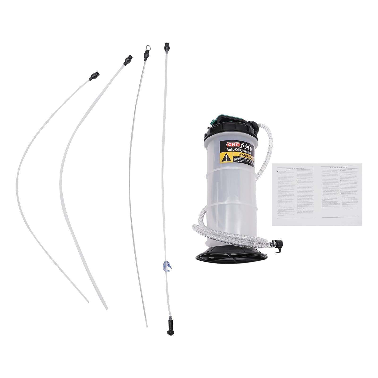 5.3L Extractor de líquido manual, cambio de aceite, bomba de extracción de aceite, bomba de extracción de líquidos, bomba de extracción de líquidos con 4 mangueras para coches, motocicletas,