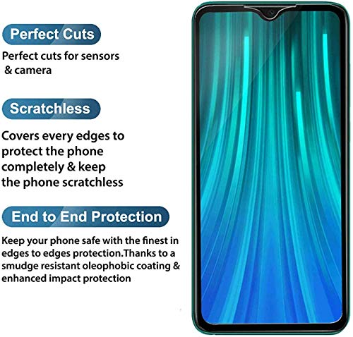 Image of DD SON Tempered Glass Screen Protector Compatible for Redmi Note 8 pro (11D) with Edge to Edge Coverage and Easy Installation kit,Black