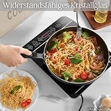 Induktionskochplatte 2000 Watt 6 Automatikprogramme Induktionskochfeld 1 Platte Herdplatte...