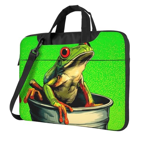Maletín para laptop impermeable 14 pulgadas con asa y correa miniatura 1