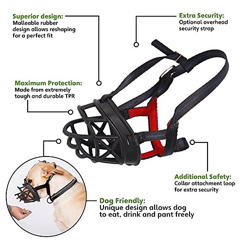 Mayerzon Dog Muzzle, Basket Breathable Silicone Dog Muzzle For Anti-Barking And Anti-Chewing #TOP1
