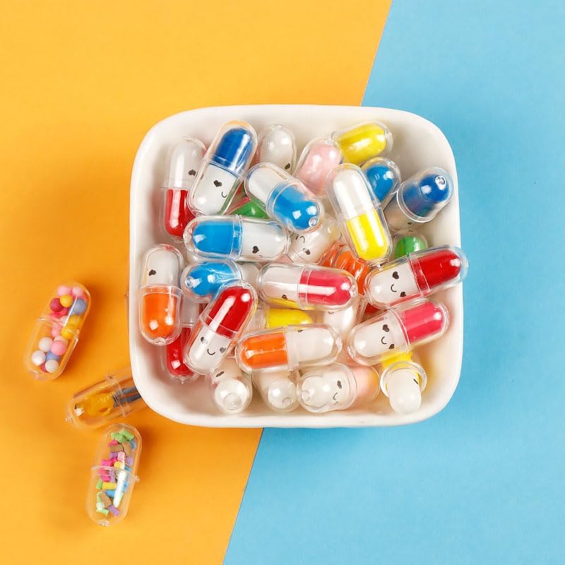 Ximimark 100PcsVibrant Random Mix 3D Smiling Face Pill Charms - Cute & Fun Jewelry Making Delights for DIY Bracelets, Earrings, and Keychains - Unleash Your Creativity! - Image 7