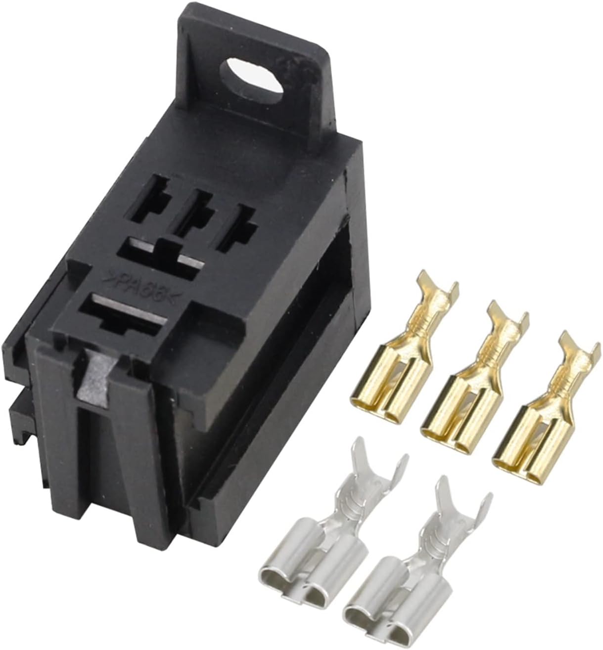 5 PCS Violet Car Relay Socket Without Wire with Terminal Modified Nylon Flame Retardant