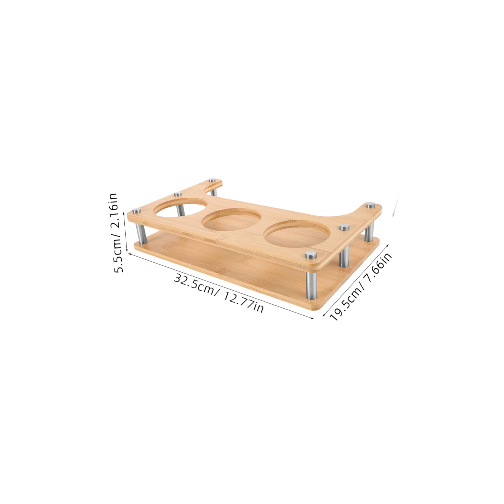 Abaodam Rack De Stockage De Pot D'assaisonnement Distributeur D'épices Portatif Rack à Épices Rond En Métal D'épices De Cuisine Support De Support De Comptoir Bac à Sel Beige En Bois