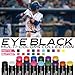 CCbeauty 12 Pack Eye Black Stick for Baseball Football Softball Lacrosse, Anti-Glare Eyeblack, Waterproof, Last All Game, Smooth Application, High Pigmented Color, 10 Multicolors