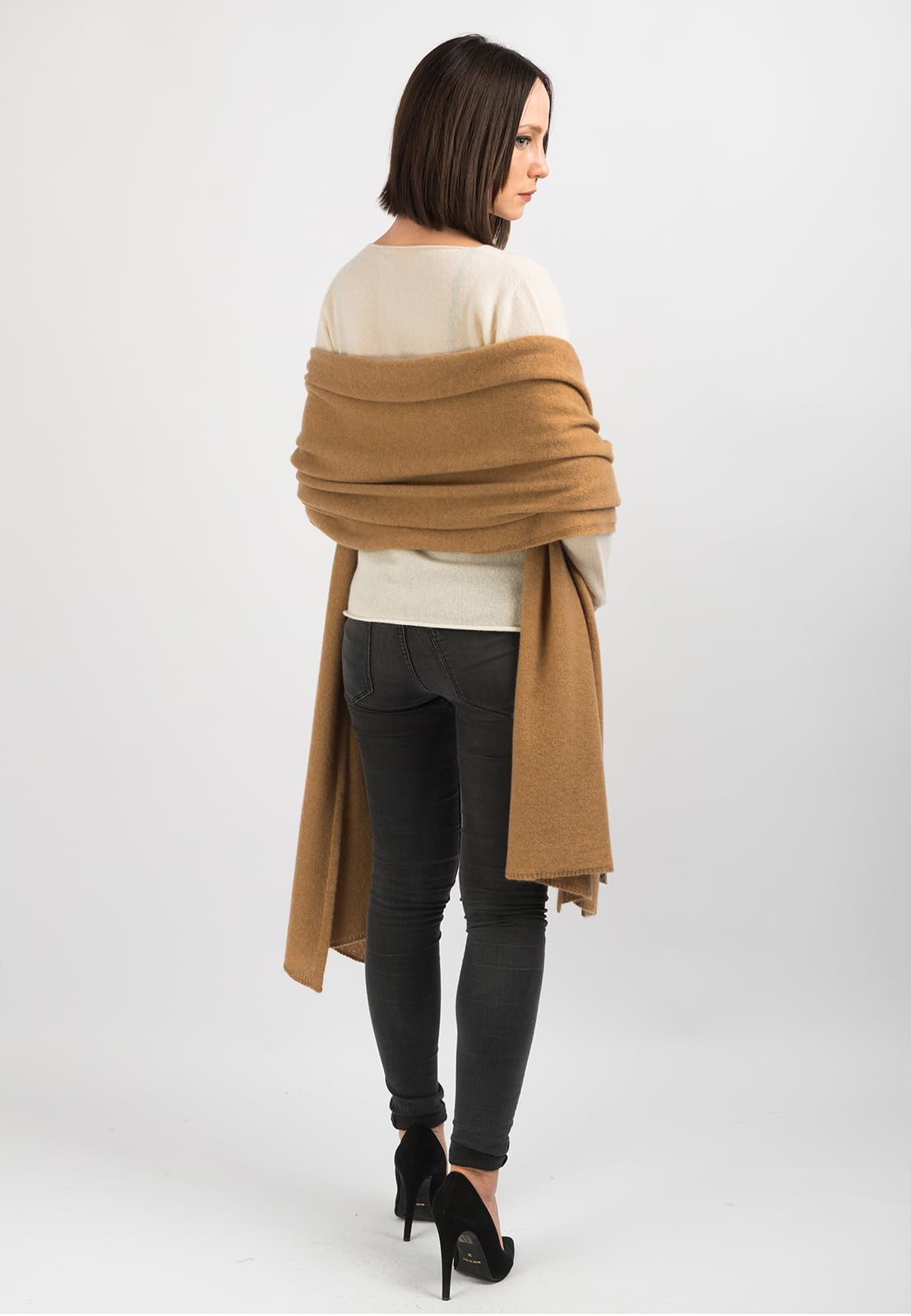 DALLE PIANE CASHMERE Étole Femme 100% Cachemire | Étole élégante pour cérémonies et soirées, polyvalente en toute saison, idée cadeau pour elle, Made in Italy