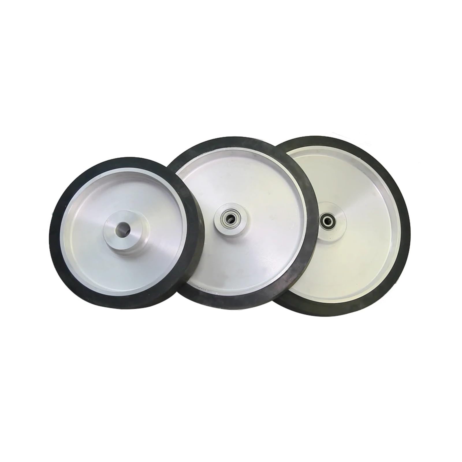 250–350 mm Vollgummi-Kontaktrad, Bandschleifer, Polierscheibe | 250x50mm,6202 installed 12.7