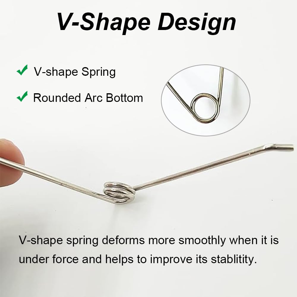 4-Pack V-Shape Long Reach Pruner Replacement Springs - 3-5/8 Inch Manganese Steel