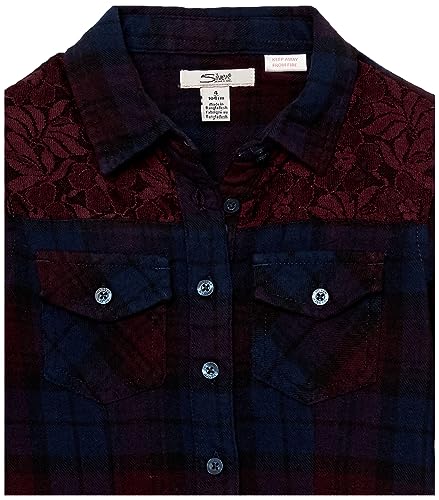 Image of Silver Jeans Co. Girls' Flannel Long Sleeve Blouse