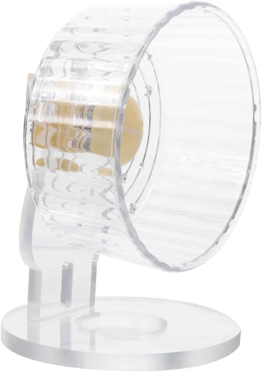 VICASKY Silent Hamster Wheel with Stand, 12.5cm Yellow Running Wheel for Guinea Pig and Small Animals, Quiet Pet Exercise Accessory for Cage Use