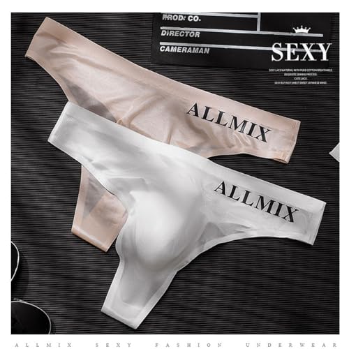 3Pcs Ice Silk Sexy Thong For Men Underwear Breathable QuickDry Seamless T-back for Sports & Home Wear2