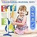Contixo TG4 Musical Guitar and Microphone Set for Kids, Blue Electric Guitar Toys Starter Kit with Adjustable Height Microphone Stand, Karaoke Toy for Boys, Girls, Toddlers Christmas Birthday Gift
