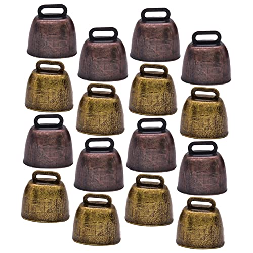 Toyvian 18pezzi Campanelli in Rame Per Mucche Campanelli Per Pascolo Decorazioni Per Da Porticina Sonori Per Pecore in Metallo Per Bovini