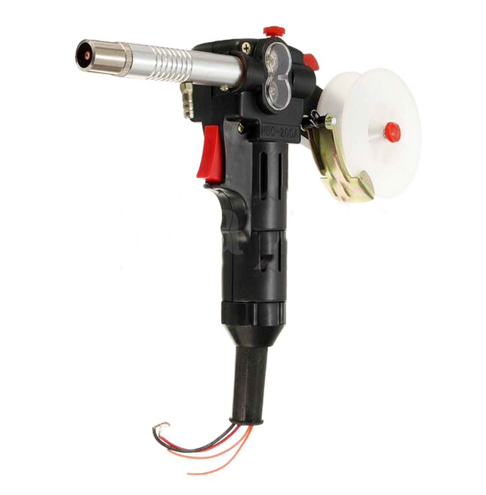 TECHTONGDA Spool Gun for MIG Welder Aluminum Welding Torch, Euro Adpator MIG Welder Spool Gun Wire Feed with 5m Cable and 4 Core Plug, Only for Carbon Steel and Aluminum Alloy Welding