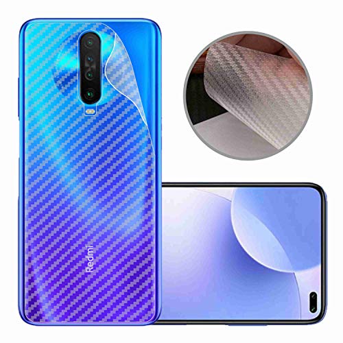 Image of Compatible with Redmi K30 Back Screen Protective Film Carbon Fiber Skin Transparent Screen Guard Sticker