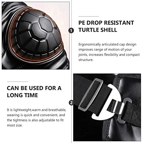 FAVOMOTO 1 par de Joelheiras para Motocicleta à Prova de Vento de Ciclismo Caneleiras Antiderrapante