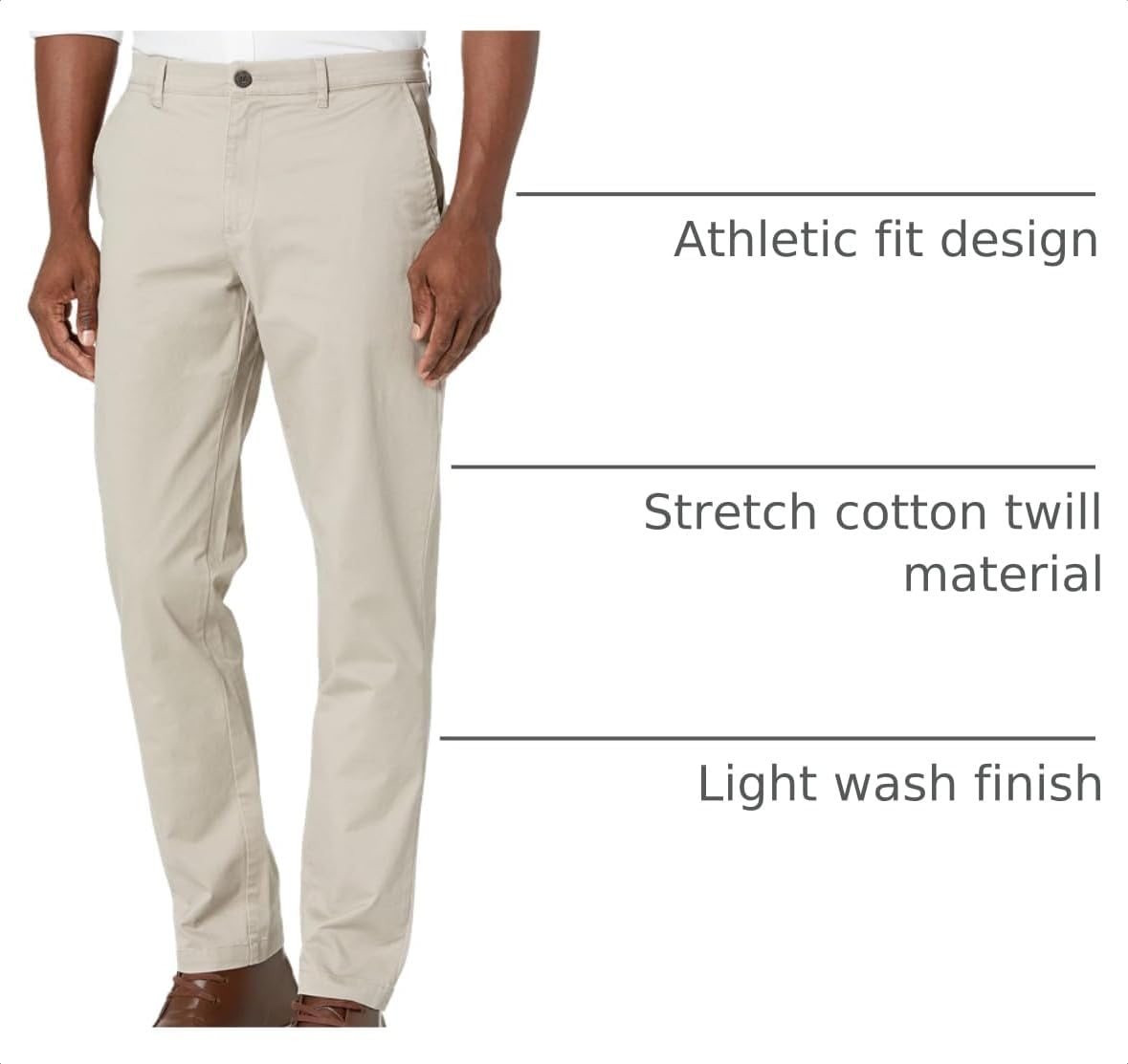 Amazon Essentials Men's Athletic-Fit Stretch Chino Pants, Casual Business Wear image 4