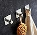 Damage Free Adhesive Hooks Made of Stainless Steel-Heavy Duty（10lb） Ultra Strong (3 Pieces Single Hook)
