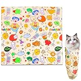 Maxqzin Cat Wrap for Cutting Nails Cat Grooming Wrap Anti Scratch Adjustable Grooming Bag for Cats Nail Clipping Ear Cleaning Teeth Brushing 21 Inch