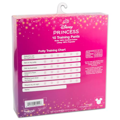 Image of Disney girls Princess Toddler Potty Training Pant and Starter Kit Includes Stickers & Tracking Chart Sizes 2t, 3t, 4t
