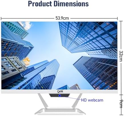 Qehi FHD All-in-One PC 24" AIO Desktop Computer Core i5, 16GB RAM 512GB SSD, 1080P Display | HD Webcam Clear Calls | WiFi 6, Gaming Home Business with Keyboard & Mouse — view 6