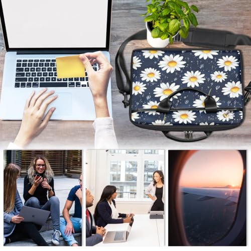 Maletín para portátil con diseño floral para 15 pulgadas miniatura 6