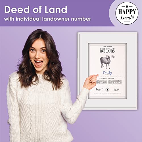 Happylandgifts® Real Piece Of Land - Ireland | Unusual Gift For Family And Friends | Personalized Land Owner's Certificate For Women And Men | Irish Gifts | Dublin #TOP3