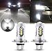 Xotic Tech 2x High Power Pure White 80W H7 CREE LED Bulbs DRL Fog Lights Headlights Lights High Beam (NOT FIT Low Beam)