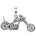 MATERIA Herren Kettenanhänger Motorrad Bike aus 925 Sterling-Silber massiv Herrenschmuck antik oxidiert KA-284