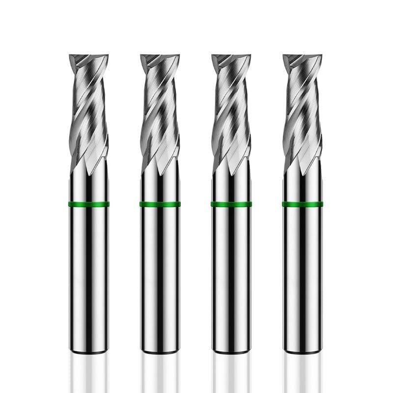 Fresas de extremo plano TGH-HRC50 2 flautas, carburo tungsteno for fresado aluminio, herramientas mecanizado CNC(10x25Cx10Dx75L)