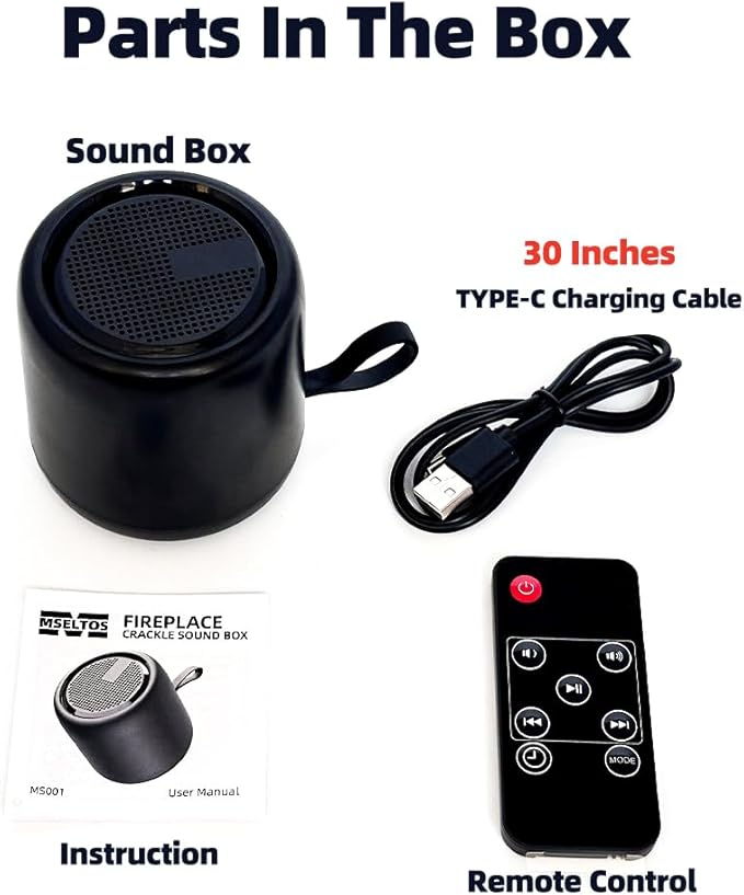 Caja de Sonido de Chimenea MSELTOS con Control Remoto, 5 Sonidos miniatura 7