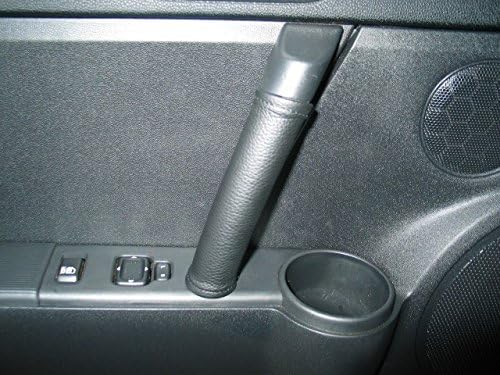 RedlineGoods Door Pull Covers Compatible with Mazda Miata NC 2006-15. Tailor Made - not Universal. Genuine top-Grade Italian Black Leather with Red Thread