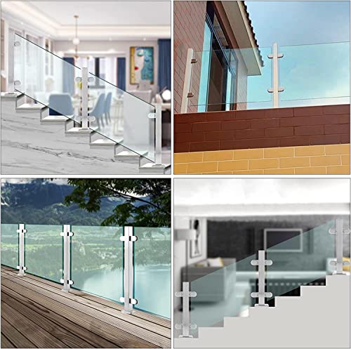 Poteau de garde-corps en verre anti-corrosion montage sol pour sécuriser balcon sans obstruer - 3