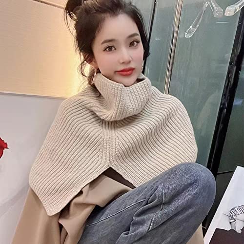 Warm Knitted Scarf Women Turtleneck Knitted False Fake Collar Detachable Neck Scarf Thicken Windproof Fake Collars4