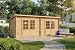 Alpholz Holz-Gartenhaus Maria Twin 598x272cm Naturbelassen 28mm Wandstärke