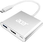 Acer USB C to HDMI Adapter 4K with 5Gbps USB 3.0 & PD 100W Fast Charging | 3-IN-1 USB C Hub Digital AV Multiport Adaptor Compatible for Laptop Acer, MacBook Neo/Pro, iPad Pro/air, XPS, Chromebook