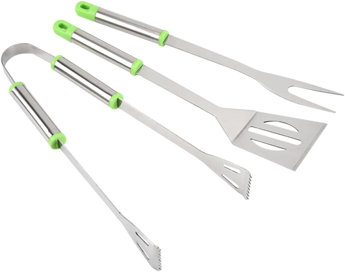 Stainless Steel BBQ Grill Tongs Set, Professional Barbecue Cooking Tool