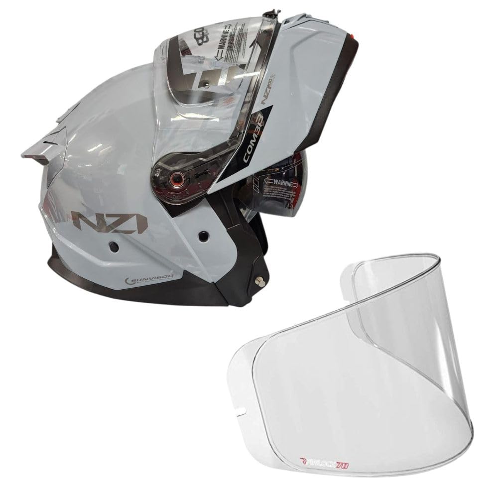 MC Casco Moto Modular NZI Combi 3 Blanco Brillo HOMOLOGACION 22.06 Talla XL + PINLOCK 70 Incluido