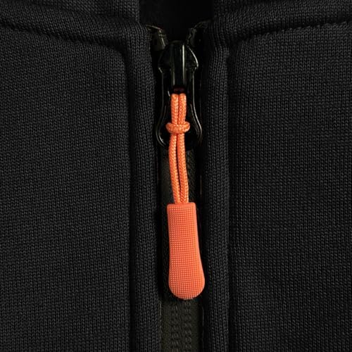 Mens Full Zip Hoodie Long Sleeve Tactical Jackets With Zipper Pockets Black - image 6