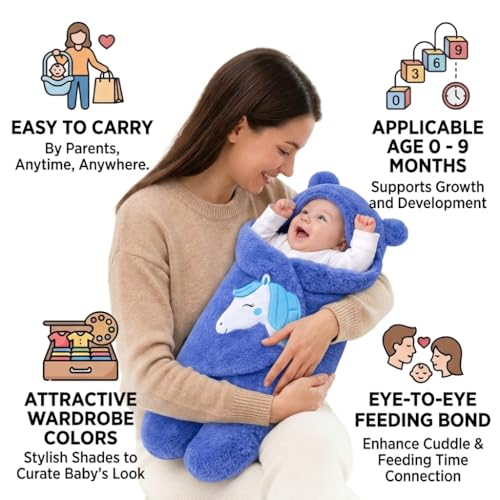 Image of BRANDONN Baby Blanket Newborn Combo Gift Pack of Swaddle Wrapper, 0-9 Months, Length 68 cm x Width 68 cm, Pack of 2 Pcs.