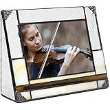 J Devlin 4x6 Horizontal Glass Photo Frame- Vintage, Opal & Brown
