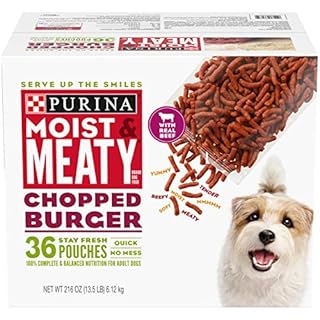 UPC 038100330352 product image for Purina Moist & Meaty Wet Dog Food, Chopped Burger - 36 ct. Pouch (B000WFRPCY) | upcitemdb.com